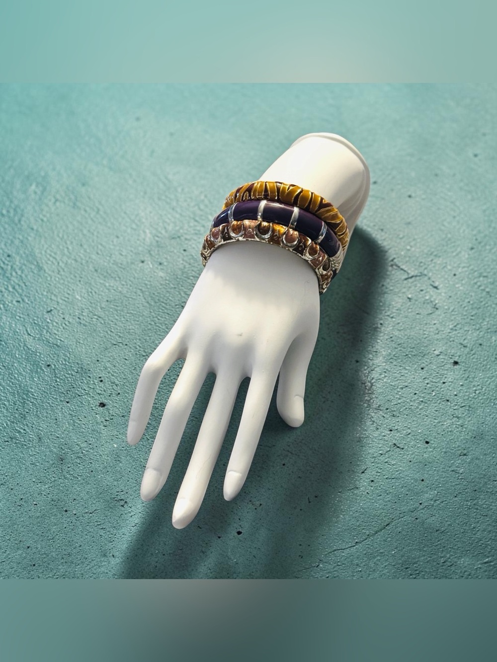 Multi-Stacked Bangle Bracelet Set - Picture 3 of 4